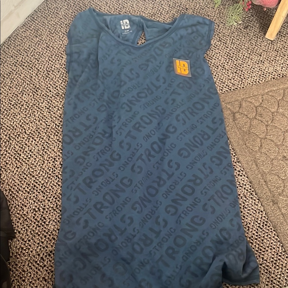 STRONG Blue Graphic Tank Top